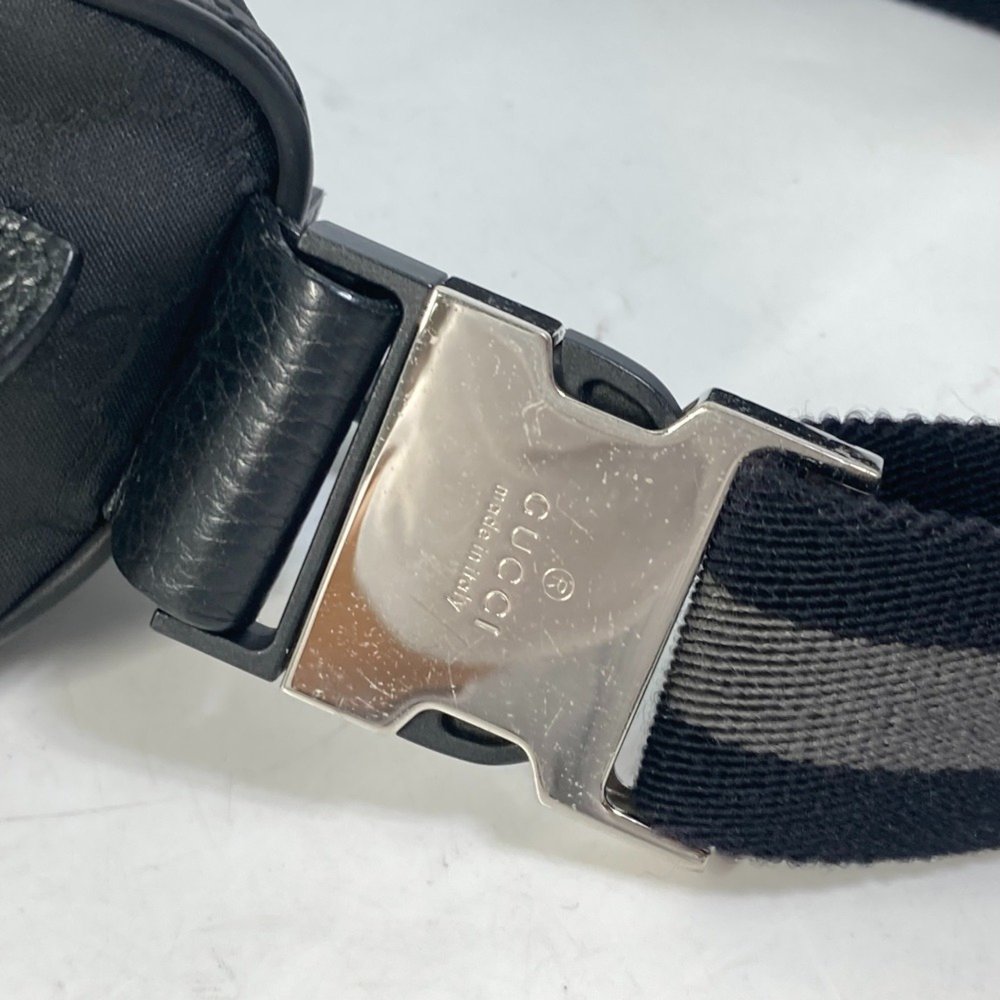 GUCCI 509643 GG Belt Bag, Body Waist Pouch, Crossbody Nylon, Men's, Black - Picture 5 of 10